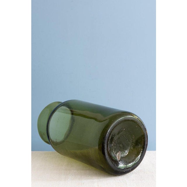 French Green Glass Pickling Jar Vase, 19th Century For Sale - Image 6 of 7