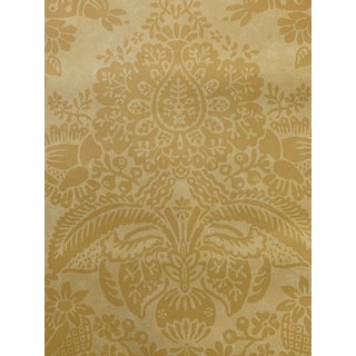 Thibaut Damask Resource Vol 2 Monsieur Straw Gold T-1784 Wallpaper - 6 Double Rolls For Sale