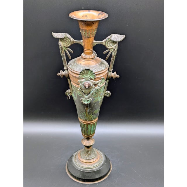 Metal 19th Century French Neoclassical Revival Bronze Candelabra Urns For Sale - Image 7 of 11