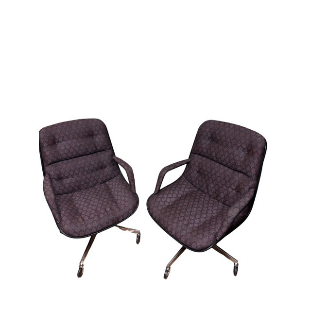 Mid-Century Modern Set of 4 Vintage Mid-Century Modern Steelcase “Pollock” Swivel Chairs For Sale - Image 3 of 12