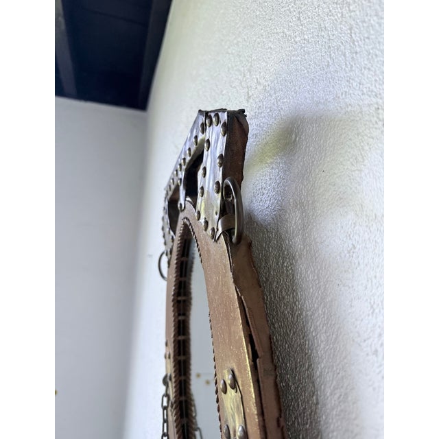 Brutalist Handcrafted Horse Mirror, 1950s For Sale - Image 16 of 18