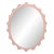 Fleur Home Garden District Valmont Oval Mirror in Salmon Berry, 42x48 For Sale