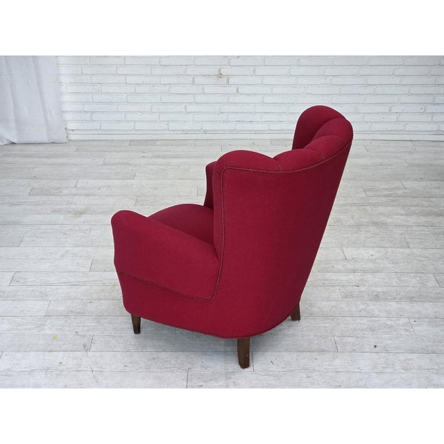 Vintage Danish Lounge Chair in Furniture Wool, 1960s For Sale - Image 16 of 18