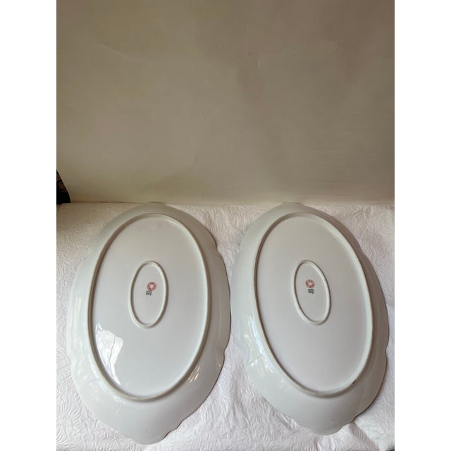 Limoges, France Vintage Limoges Lda Gold Trim Rose Oval Platters- Set of 3 For Sale - Image 4 of 13