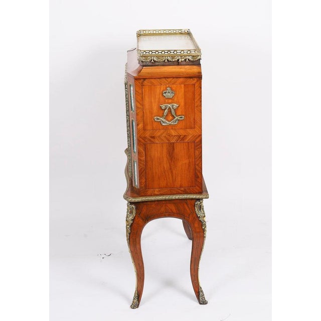 Stone Antique French Ormolu Pier Cabinet with Sevres Plaques, 19th Century For Sale - Image 7 of 18