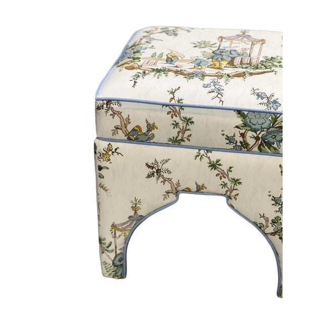Pair Ming Style Benches in Brighton Chinoiserie Greef For Sale - Image 15 of 16