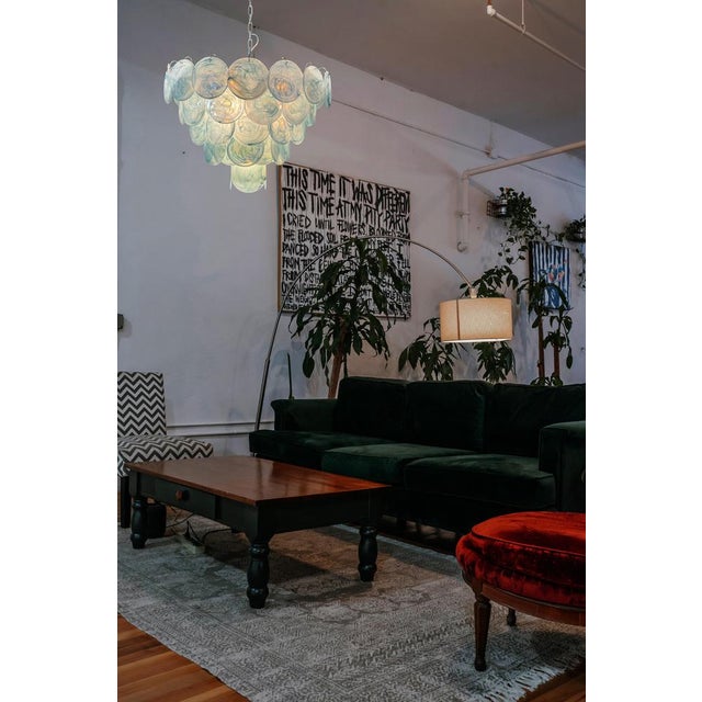 Space Age Blue Murano Chandelier, 1990s For Sale - Image 9 of 11