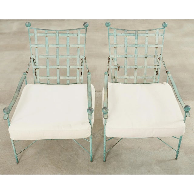 Mid 20th Century Pair of Mario Papperzini for Salterini Garden Lounge Chairs, Attributed For Sale - Image 5 of 18