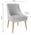 Metal Beatrix Pleated Light Grey Velvet Side Chair with Gold Legs For Sale - Image 7 of 9
