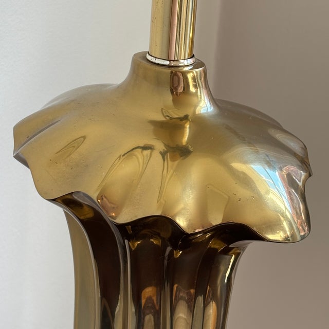 20th Century Pierre Cardin-Style Sculptural Brass Table Lamps — A Pair For Sale - Image 14 of 16
