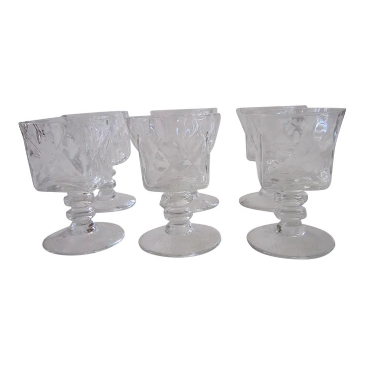 Set of 5 Vintage Bryce Glass Esquared H6 Martini Cocktail Glasses ...