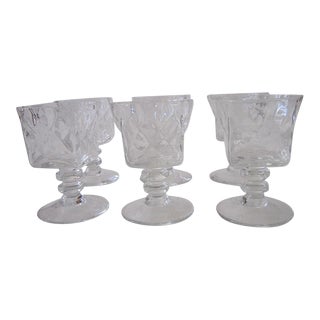 Set of 5 Vintage Bryce Glass Esquared H6 Martini Cocktail Glasses For Sale