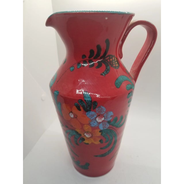1990s Vintage Italian Ceramic Pitcher For Sale - Image 5 of 5