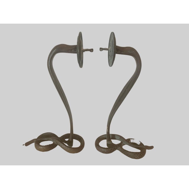 Brown Bronze Wall Sconces with Snake, Set of 2 For Sale - Image 8 of 8