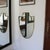 Vintage Italian Patinated Brass Shield Mirror, 1950s For Sale - Image 12 of 14