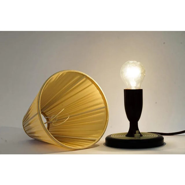 Bakelite Table Lamp with Fabric Shade, Vienna, 1960s For Sale - Image 9 of 11