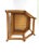 Wicker Bamboo Armchair With Blue Upholstered Seat in the Chinoiserie Style For Sale - Image 12 of 13