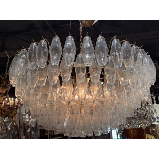 Modern Large Scale Modern Poliheder Murano Chandelier For Sale - Image 3 of 5