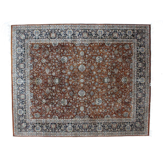 Brick Red 1970s Pak Persian Tabriz Rug - 8'1" X 10'2" For Sale - Image 8 of 8