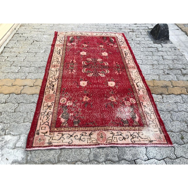 1960s Handmade Anatolian Nomadic Rug For Sale - Image 10 of 11