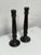 Black Vintage Wood Candle Holders, Pair For Sale - Image 8 of 12