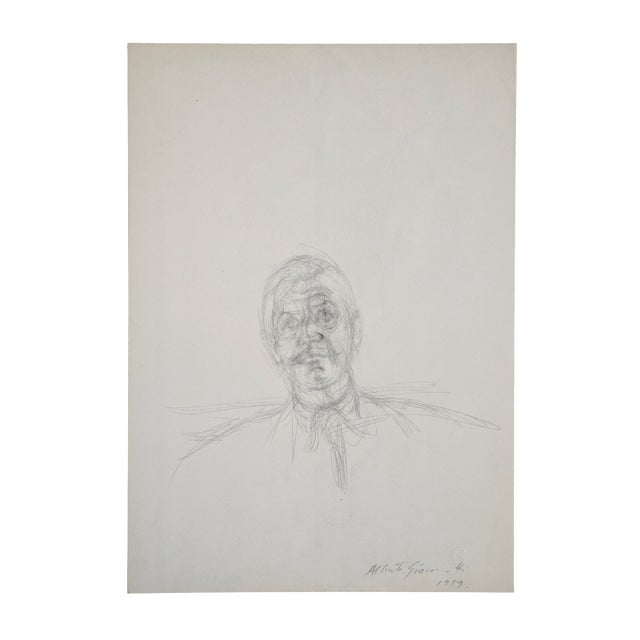 Alberto Giacometti, Portrait of Meyer, 1963, Original Lithograph For Sale