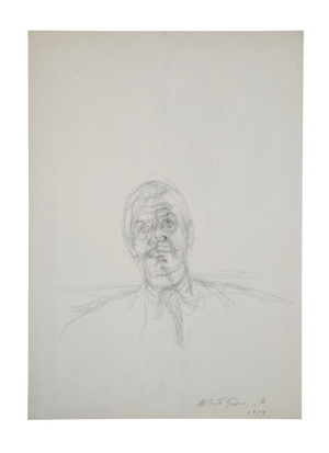 Alberto Giacometti, Portrait of Meyer, 1963, Original Lithograph