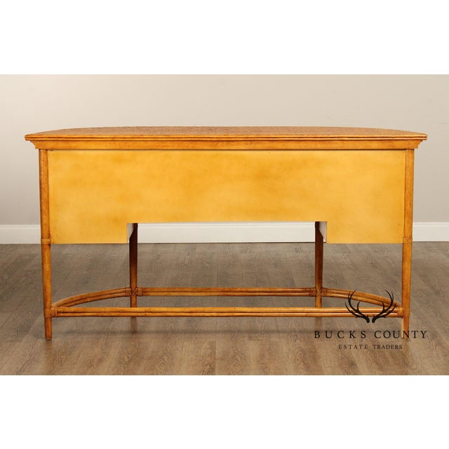 Tan Quality Rattan Demilune Sideboard For Sale - Image 8 of 11