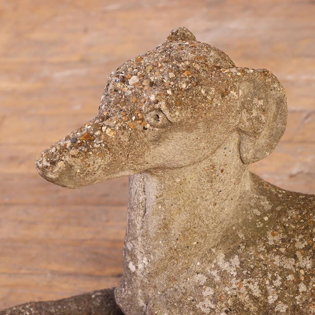 French Cast Stone Dog Statue, C. 1950 For Sale In Greensboro - Image 6 of 7