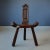 Spanish wooden tripod chair. Revival / brutalist style. This type of chair was brought from Spain as a souvenir in the...