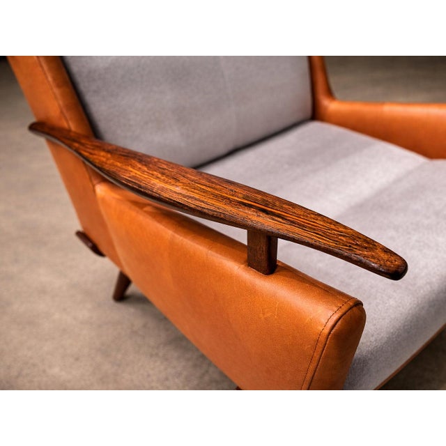 Bergère Lounge Chair and Ottoman in Rosewood by Jorge Zalszupin for L’Atelier, Brazil, 1950s - Lot 737A For Sale - Image 10 of 13