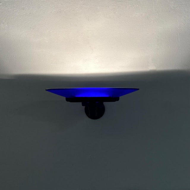 Jill Wall Lights in Blue by Perry King and S. Miranda & G. Arnaldi for Arteluce, 1970s, Set of 2 For Sale - Image 15 of 18