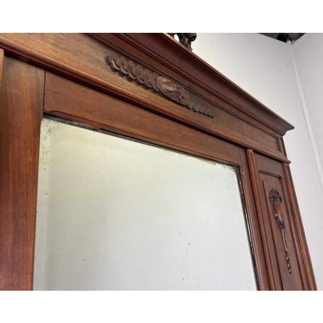 Wood Antique French Walnut Wardrobe For Sale - Image 7 of 18