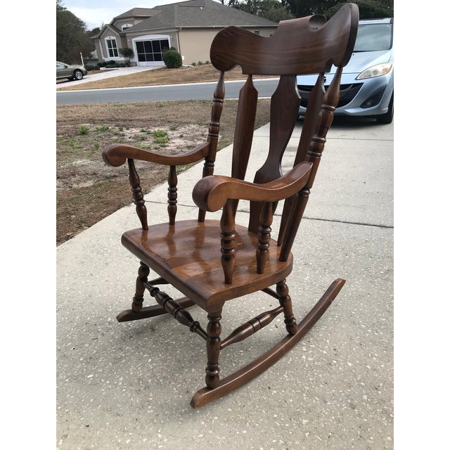 Mid 20th Century Large Mid-Century Victorian Rocker For Sale - Image 5 of 12