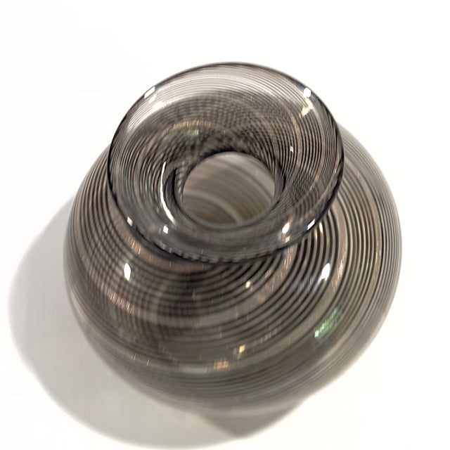 Moody Mid-Century Medley: Dark Neutrals Glass & Ceramic Curation - Group of 5 For Sale - Image 10 of 17