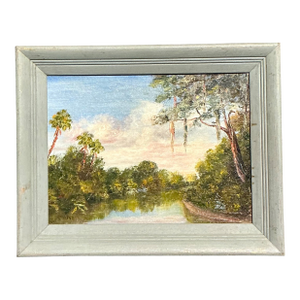 Vintage Landscape Oil Painting on Board