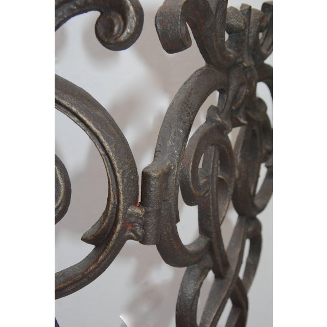 Victorian Cast Iron Fireplace Screen For Sale - Image 4 of 8