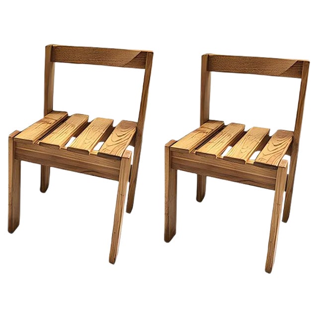 Les Arcs Style Chairs, 1960s, Set of 2 For Sale