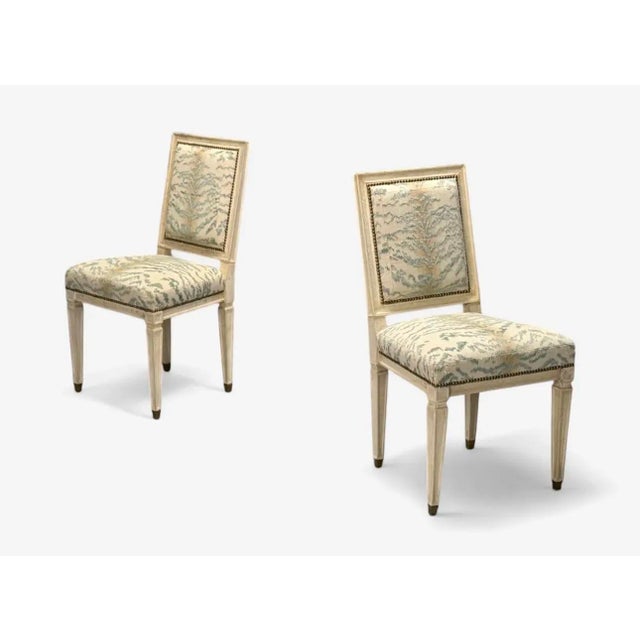 1930s Jean-Michel FrankLouis XVI Style, 4 Dining Side Chairs, Parchment, France For Sale - Image 10 of 17