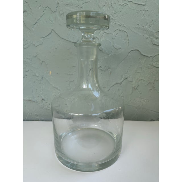 Mid 20th Century Vintage Etched Clipper Ship Captain’s Decanter Set With Six Snifter Glasses – 7 Pieces For Sale - Image 5 of 8