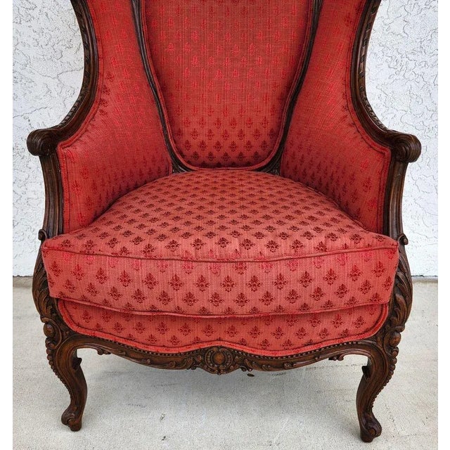 Antique French Chair Bergere Walnut For Sale - Image 11 of 12
