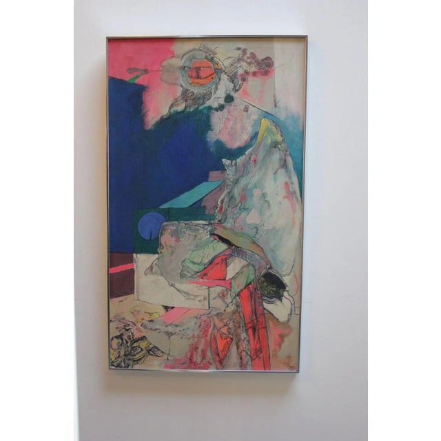 Mid-Century Modern Mid 20th Century American Surrealist Oil on Canvas by Robert Cowan For Sale - Image 3 of 12