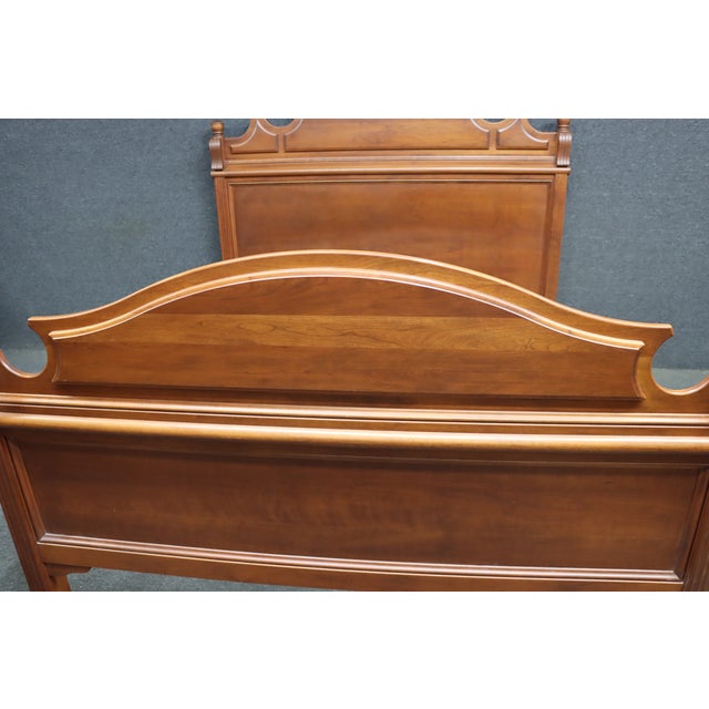 Wood Dutch Designs Cherry Wood King Bed, Traditional Federal Style Bed Frame For Sale - Image 7 of 18