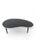 we have for your consideration a 1980s postmodern black and clear glass kidney coffee table. Black wood legs that unscrew....
