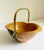 Aldo Tura for Macabo Cusano Goat Leather, Wood, & Brass Handled Bowl, Italy 1960s For Sale - Image 10 of 13