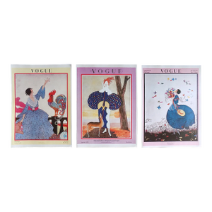 Vintage Folio Size Vogue Poster Lithographs - Set of 3 - 11" X 15"