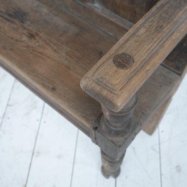 Antique Wooden Bench, Early 20th Century For Sale - Image 4 of 11