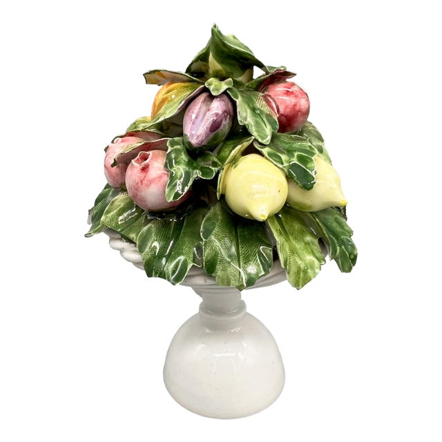 Vintage Italian Majolica Fruit Topiary For Sale