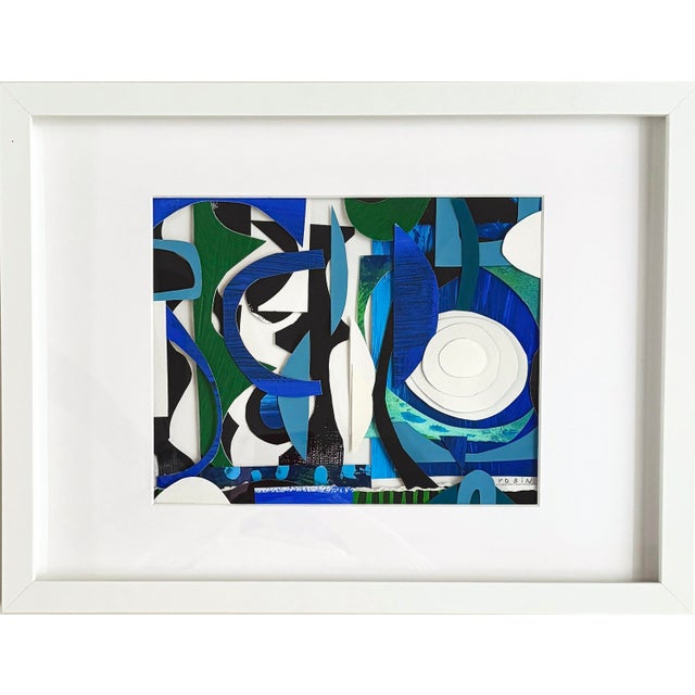 Batucada. Original Collage Art by Robin Zingone, Framed For Sale