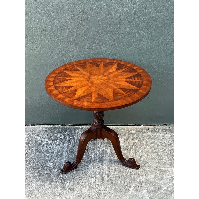 Vintage Maitland Smith Inlay Side Table For Sale - Image 12 of 12